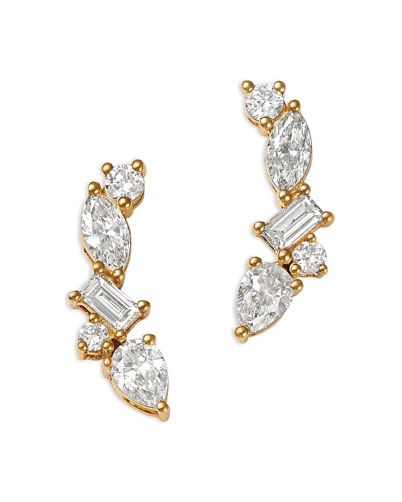 Luxe Collection Certified Lab Grown Diamond Mixed Cut Ear Climber Earrings in 14K Yellow Gold, 1.0 Tcw by Bloomingdales Fine Collection