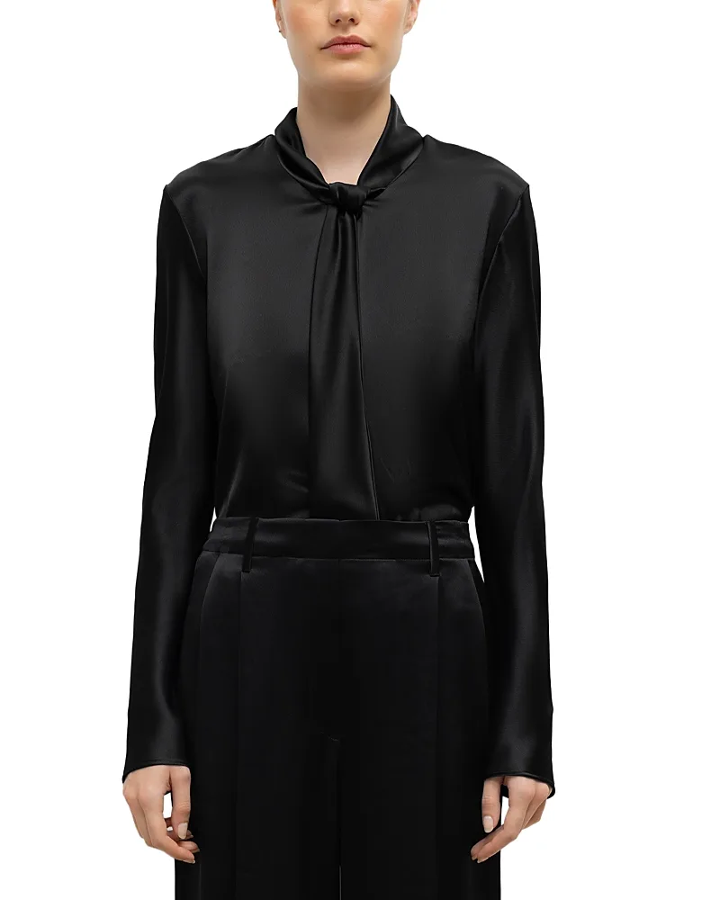 Barb Scarf Long Sleeve Blouse