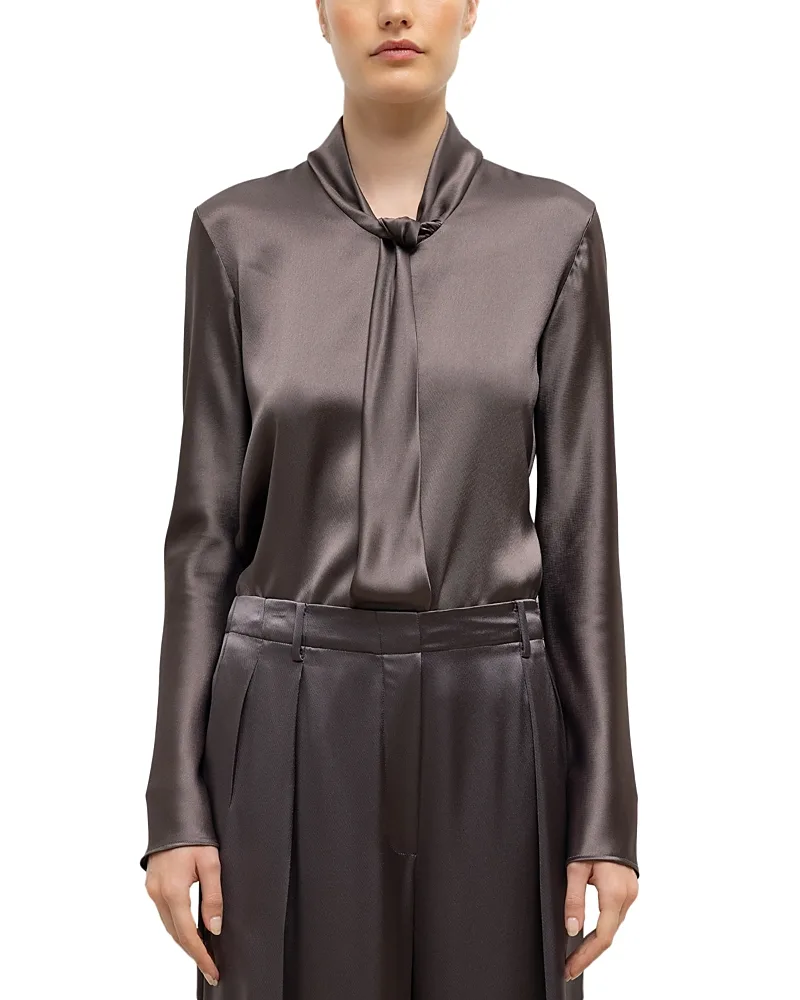 Barb Scarf Long Sleeve Blouse