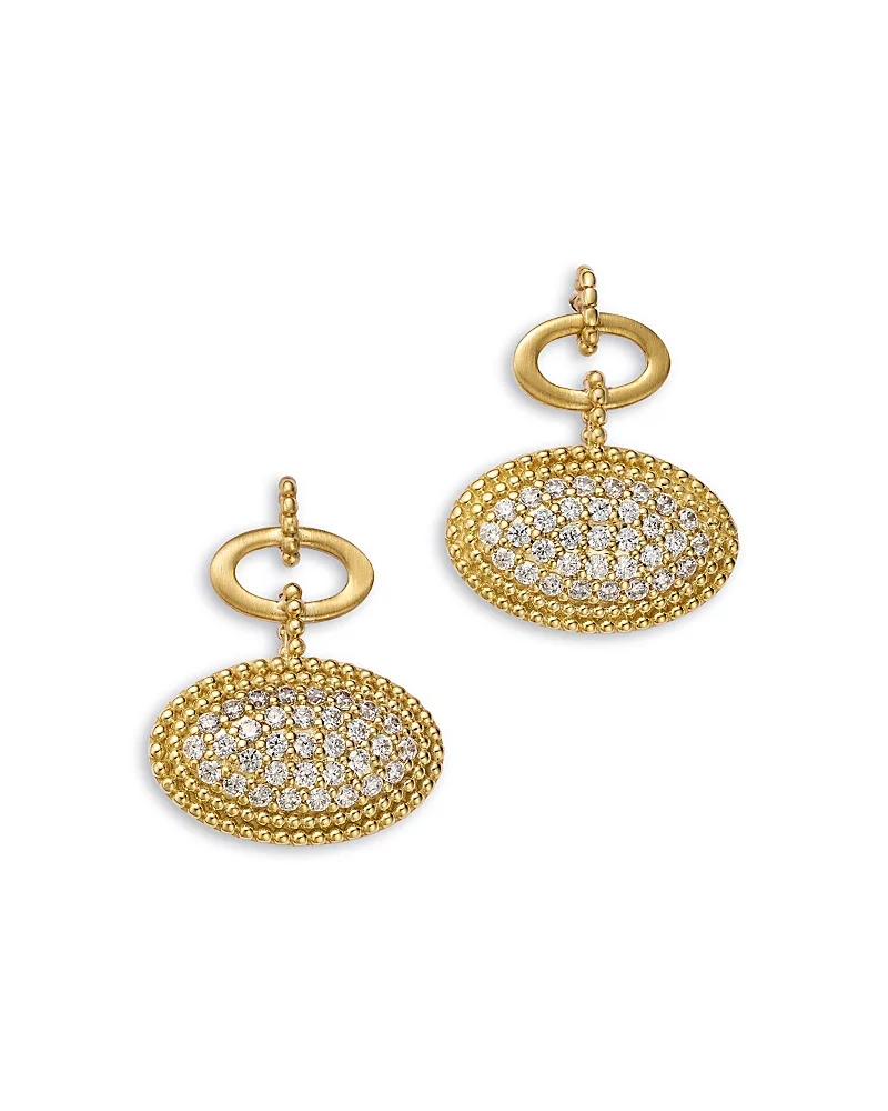 Diamond Pave Beaded Drop Earrings in 14K Yellow Gold, 0.75 Tcw by Bloomingdales Fine Collection