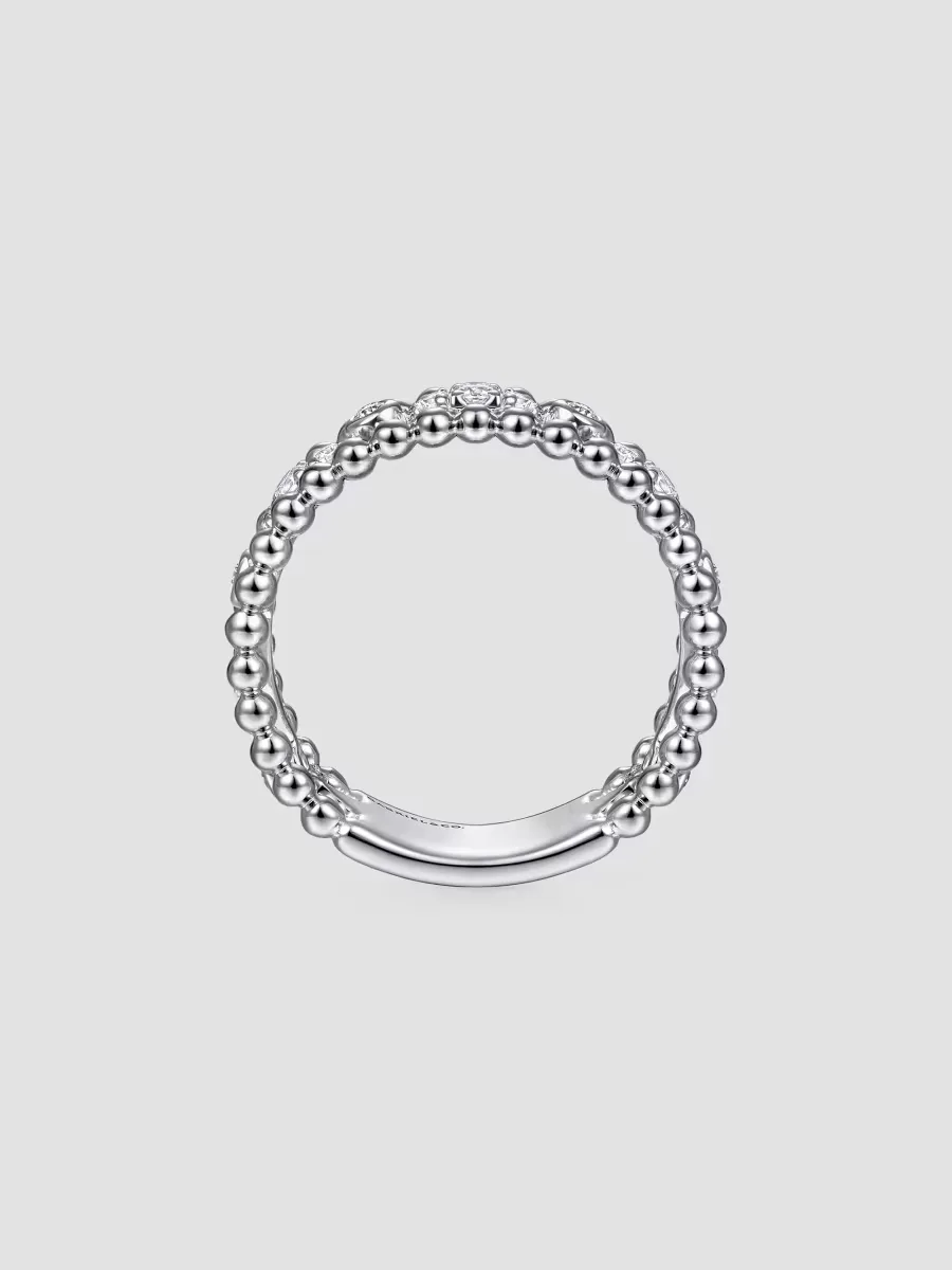 Bujukan Sterling Silver & White Sapphire Triple-Band Ring by Gabriel