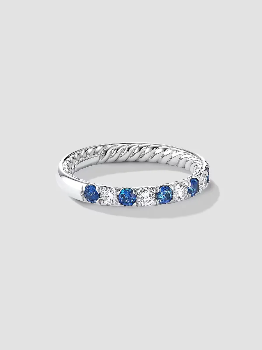 DY Eden Partway Band Ring in Platinum by David Yurman