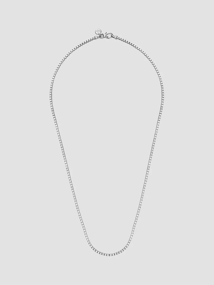 Classic Sterling Silver Box Chain Necklace/2.5MM by Gabriel