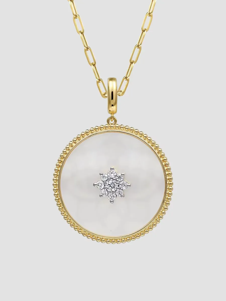 Bujukan 14K Yellow Gold, Mother-Of-Pearl & 0.50 TCW Diamond Pendant by Gabriel