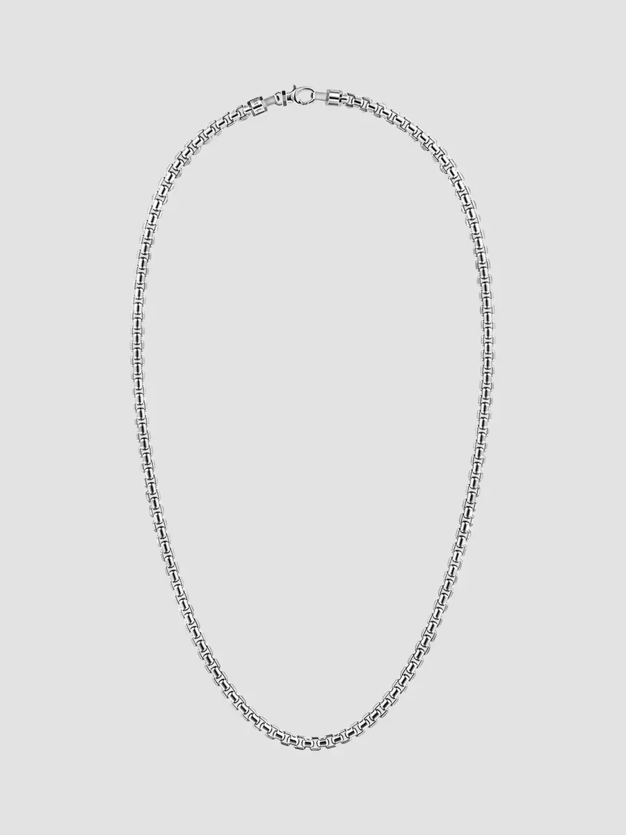 Classic Sterling Silver Box Chain Necklace/5MM by Gabriel