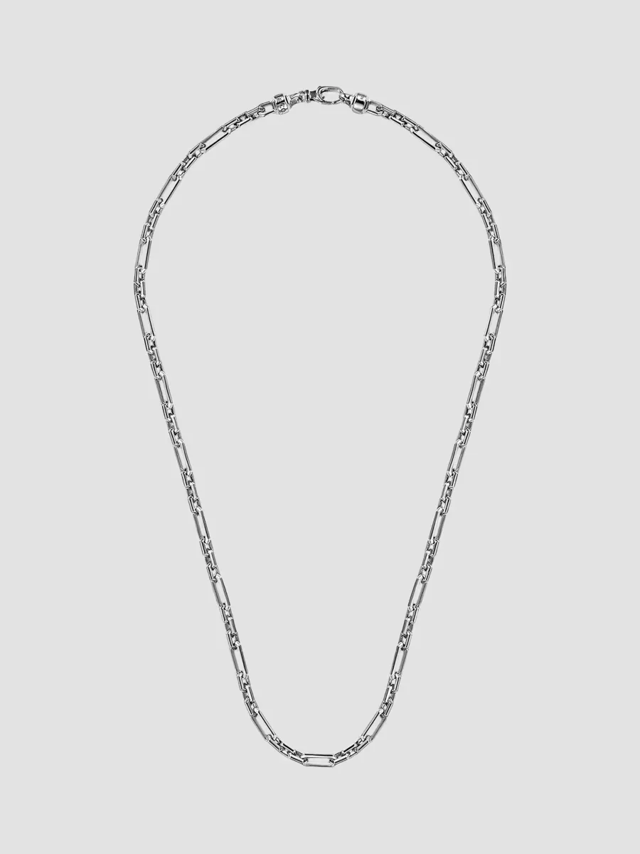 Classic Sterling Silver Faceted Oval-Link Chain Necklace/5.5MM by Gabriel