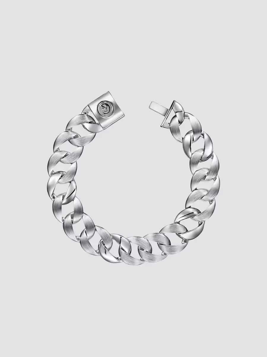 Classic Sterling Silver Curb Chain Bracelet/0.55