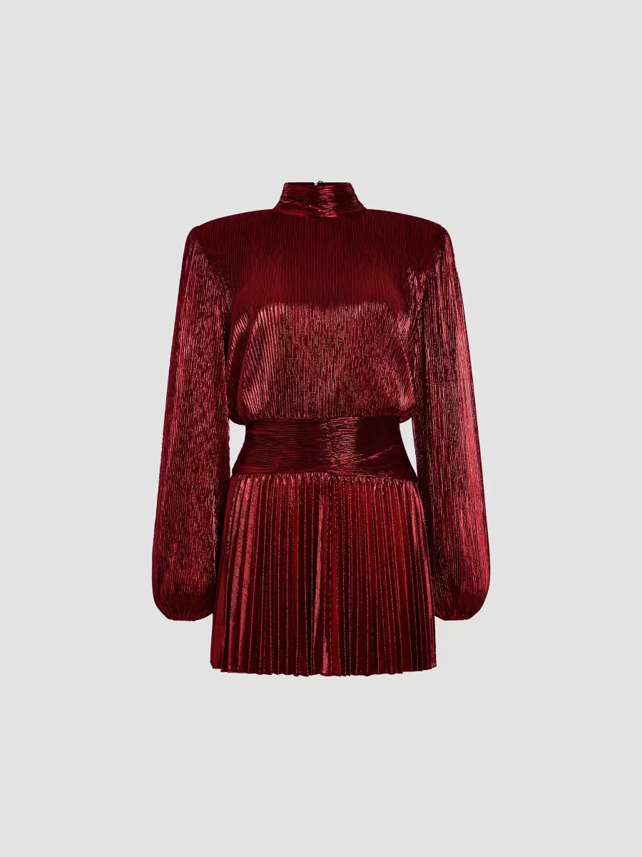 Freja Crinkled Lam Mini Dress