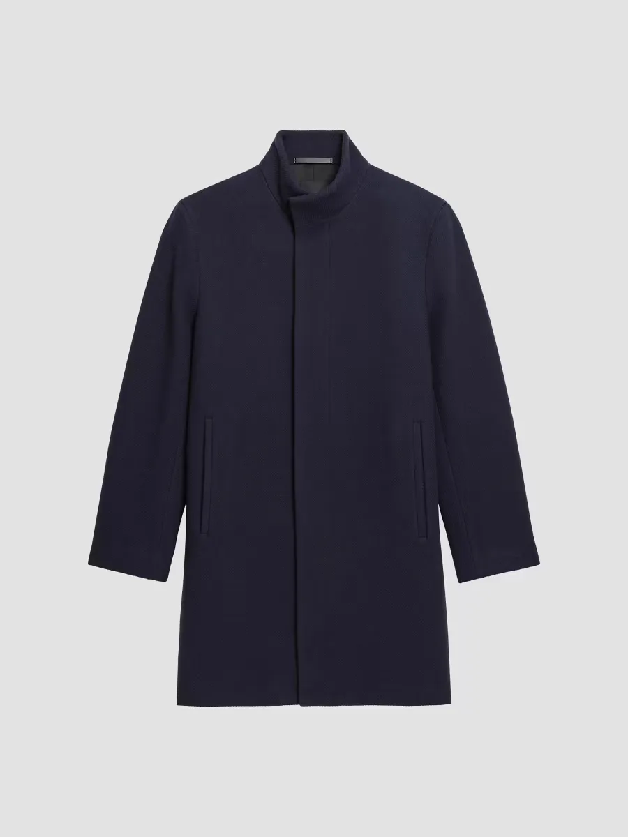Belvin Melton-Textured Wool-Blend Coat