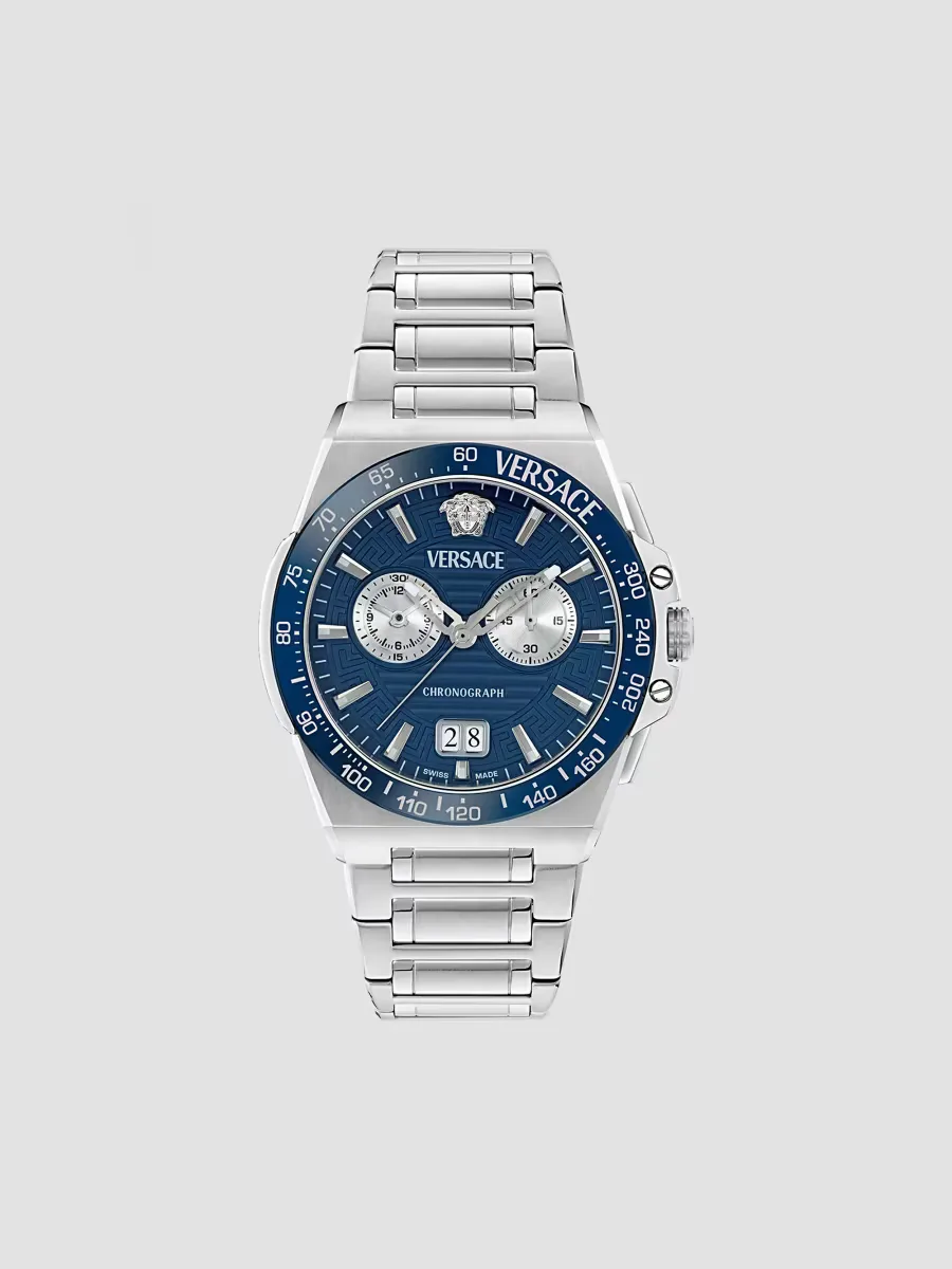 Greca Reaction Stainless Steel Bracelet Watch 43MM by Versace