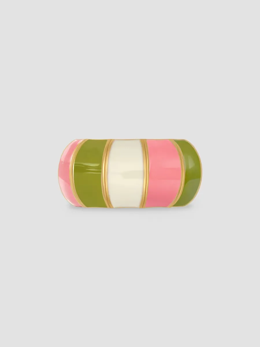 24K-Gold-Plated & Enamel Domed Ring by Oscar de la Renta