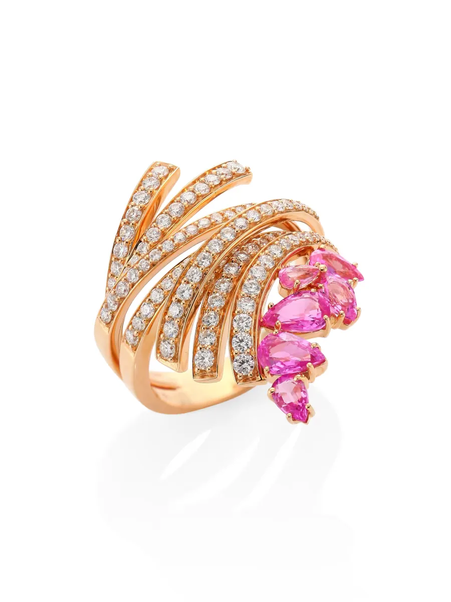 Mirage 18K Rose Gold & Diamond Ring