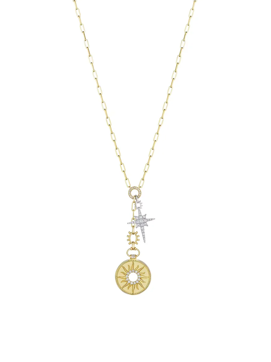 Penka Two-Tone 18K Gold & 0.78 TCW Diamond Celestial Charm Necklace by Hueb