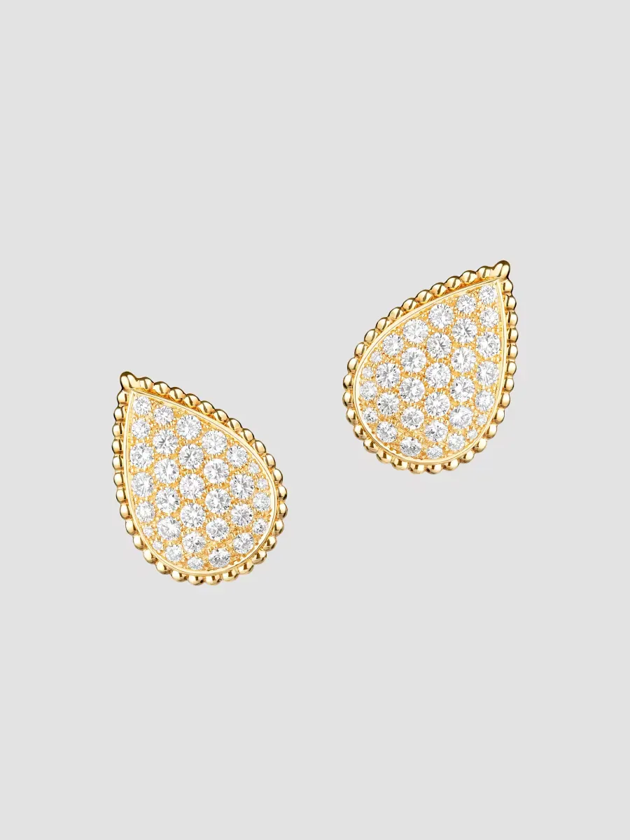 Serpent Bohme 18K Yellow Gold & 2.61 TCW Diamond Stud Earrings by Boucheron