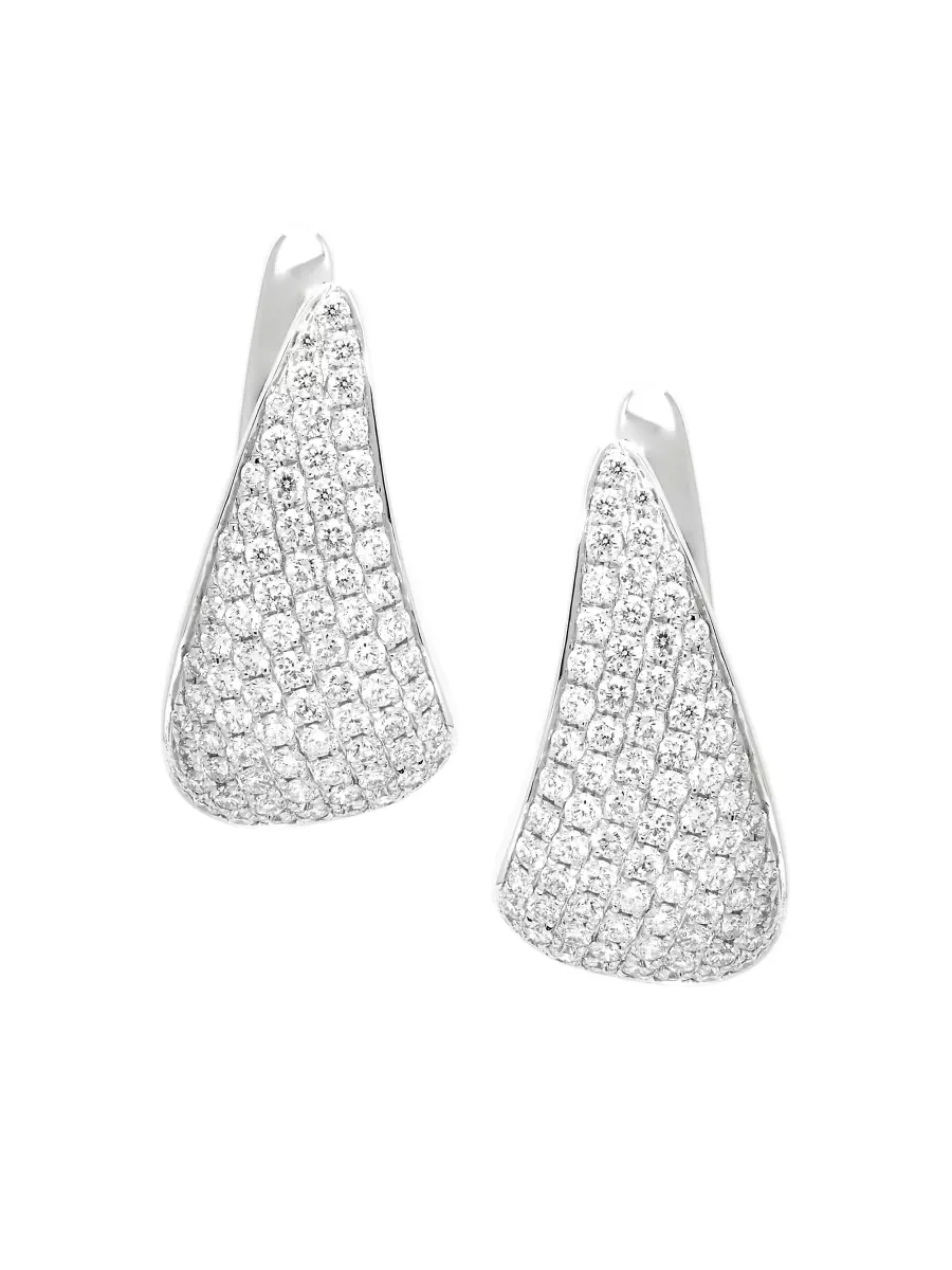 Anita Ko 18K White Gold & Diamond Claw Earrings