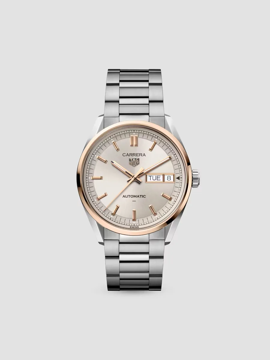 Carrera Stainless Steel & 18K Rose Gold Bracelet Watch/41MM by TAG Heuer