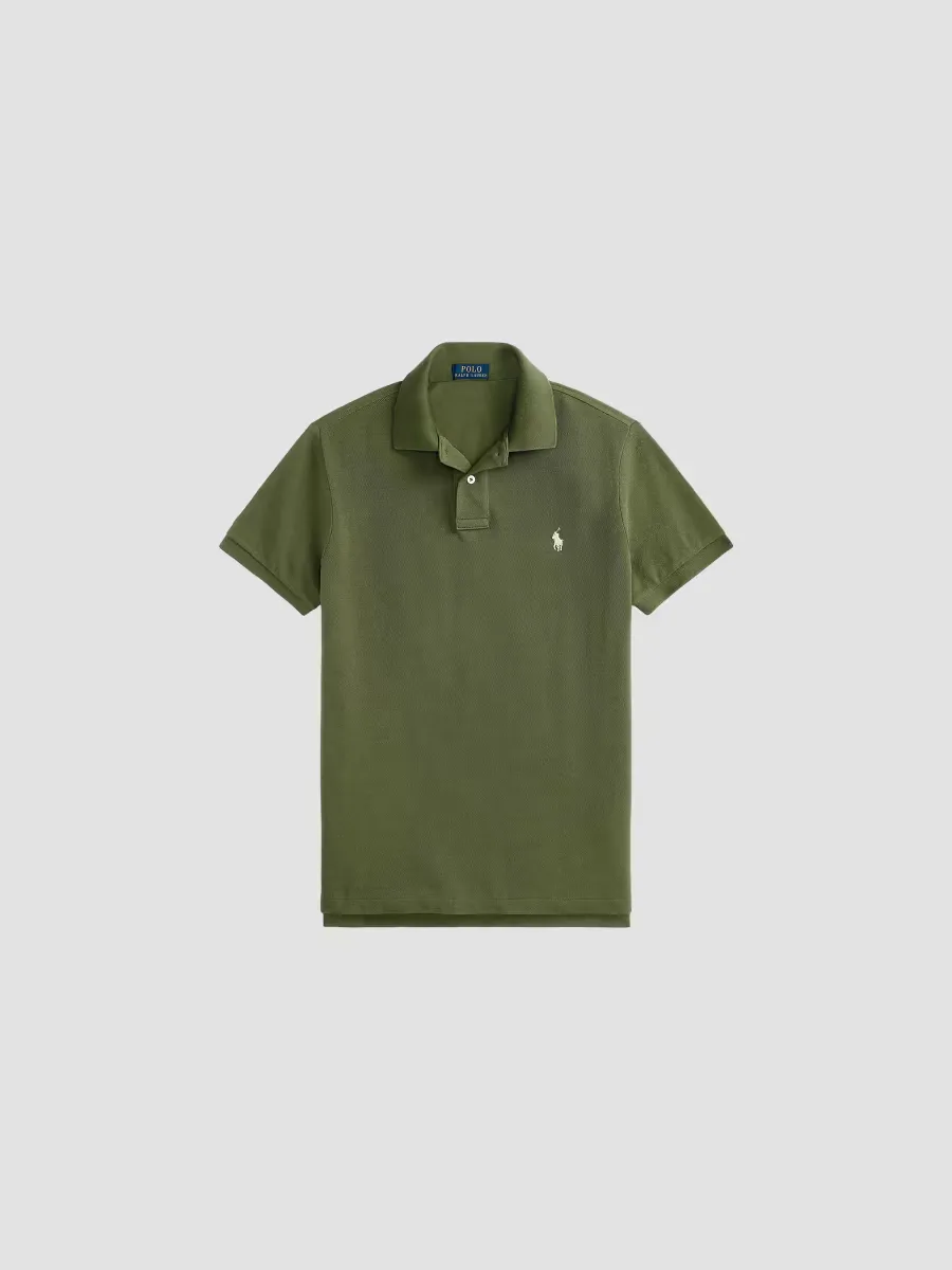 Custom-Slim-Fit Mesh Polo Shirt