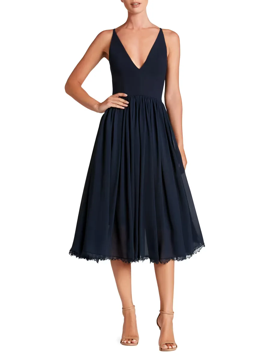 Alicia Chiffon Fit & Flare Dress
