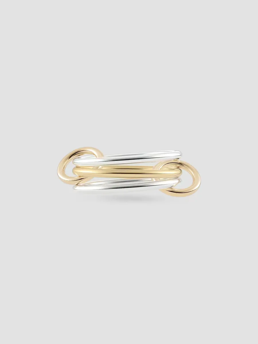 Core Solarium Sterling Silver & 18K Yellow Gold Triple-Band Ring
