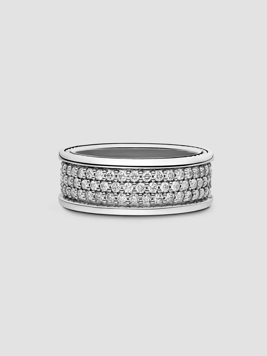 Streamline Three Row Band Ring in Sterling Silver by David Yurman