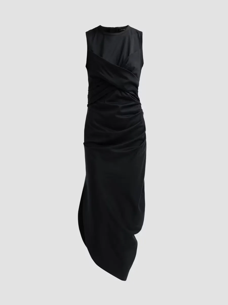 Zafira Draped Cotton Midi Dress