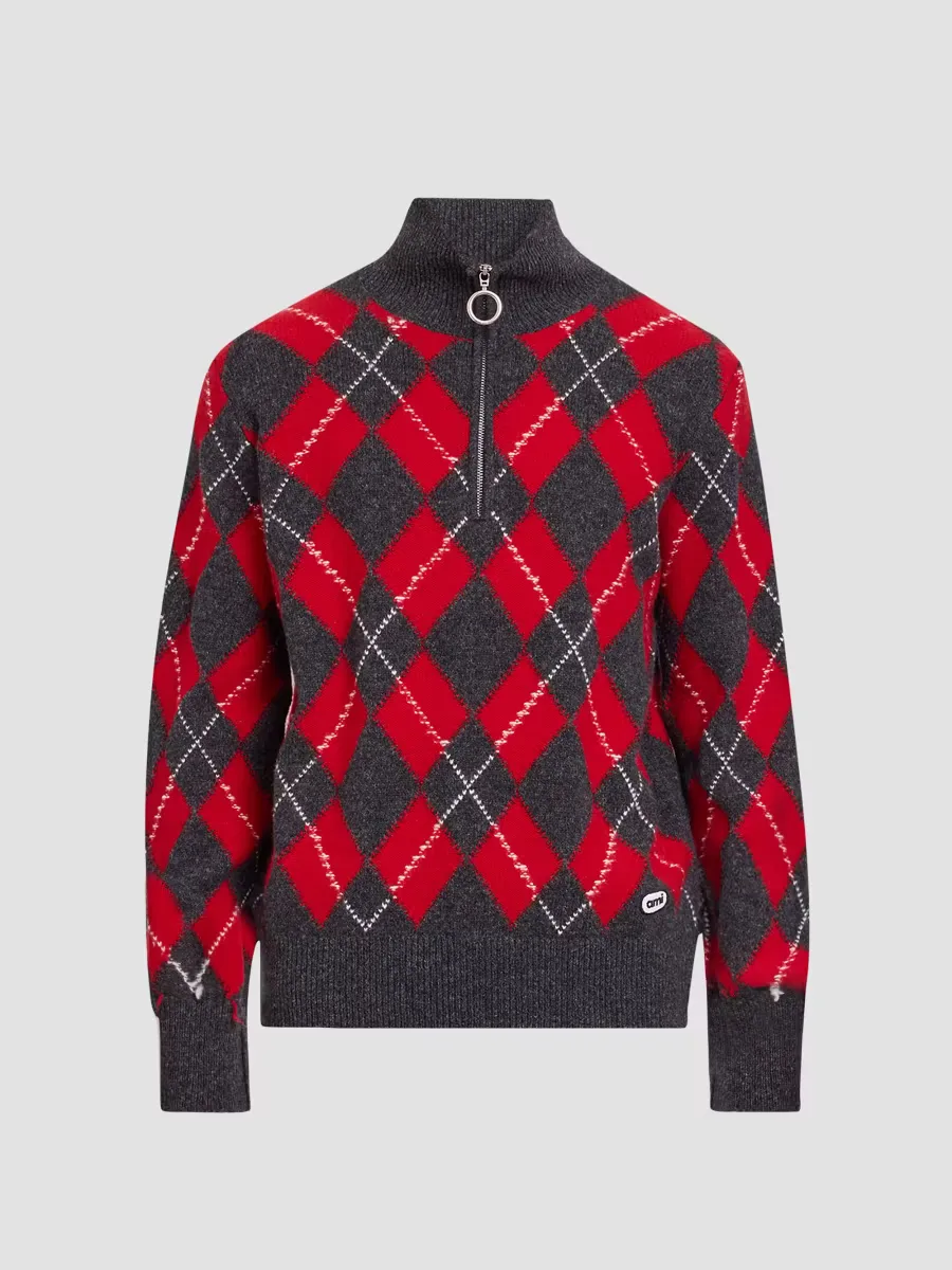 Argyle Shetland Wool Sweater