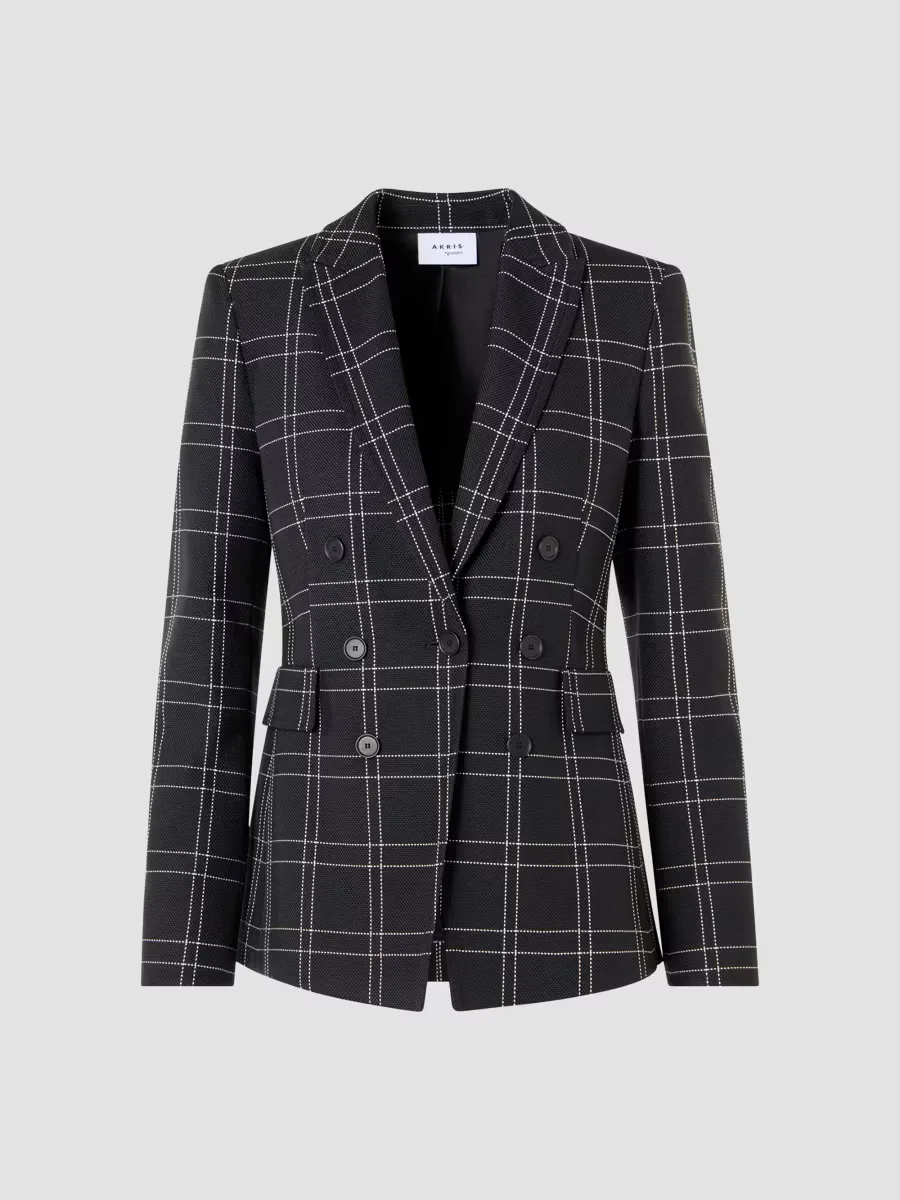 Window Check Cotton-Blend Blazer