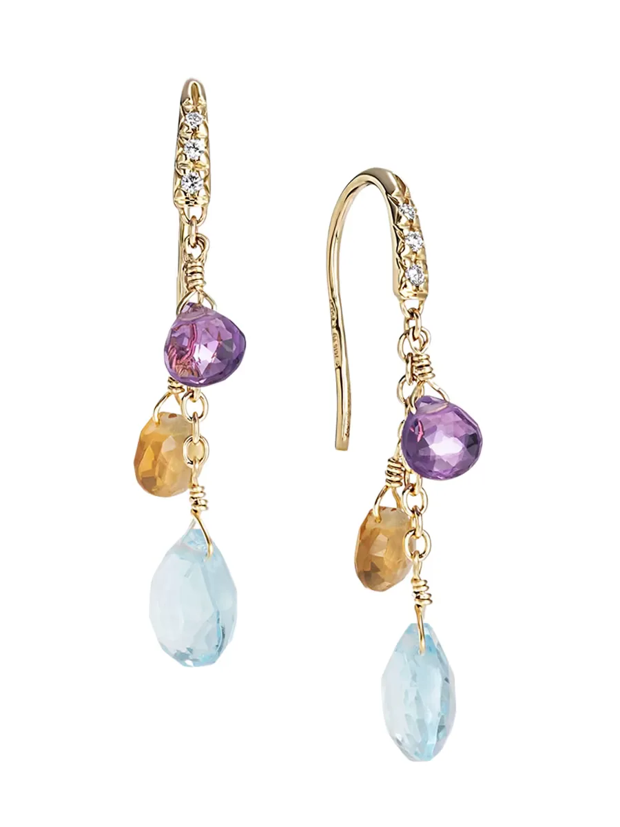 Paradise 18K Yellow Gold & Mixed-Stone Short Drop Earrings