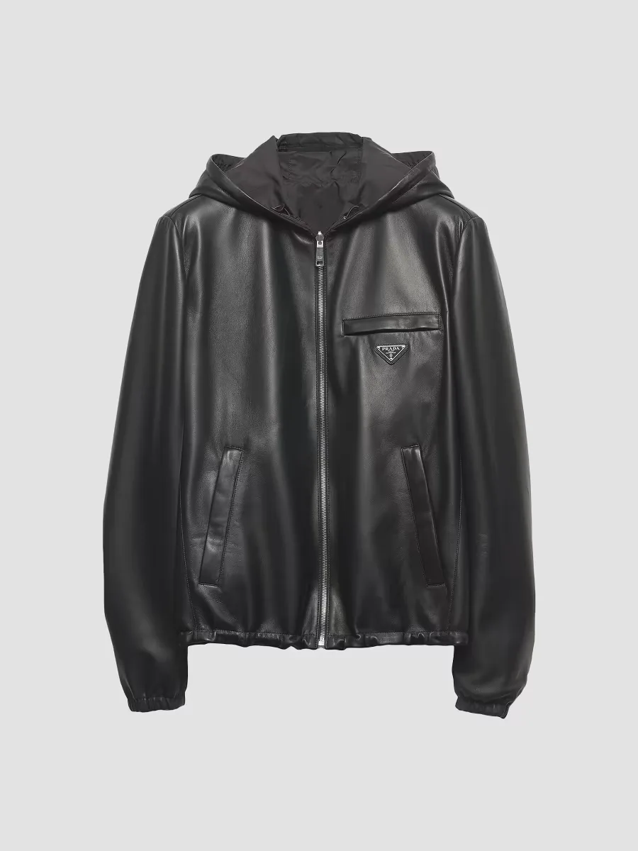 Reversible Nappa Leather and Re-Nylon Jacket