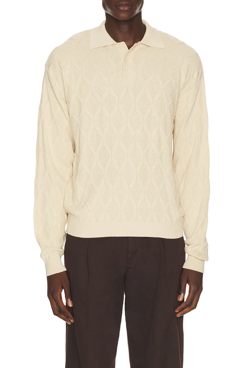 Carlsbad Knit Long Sleeve Polo Sweater