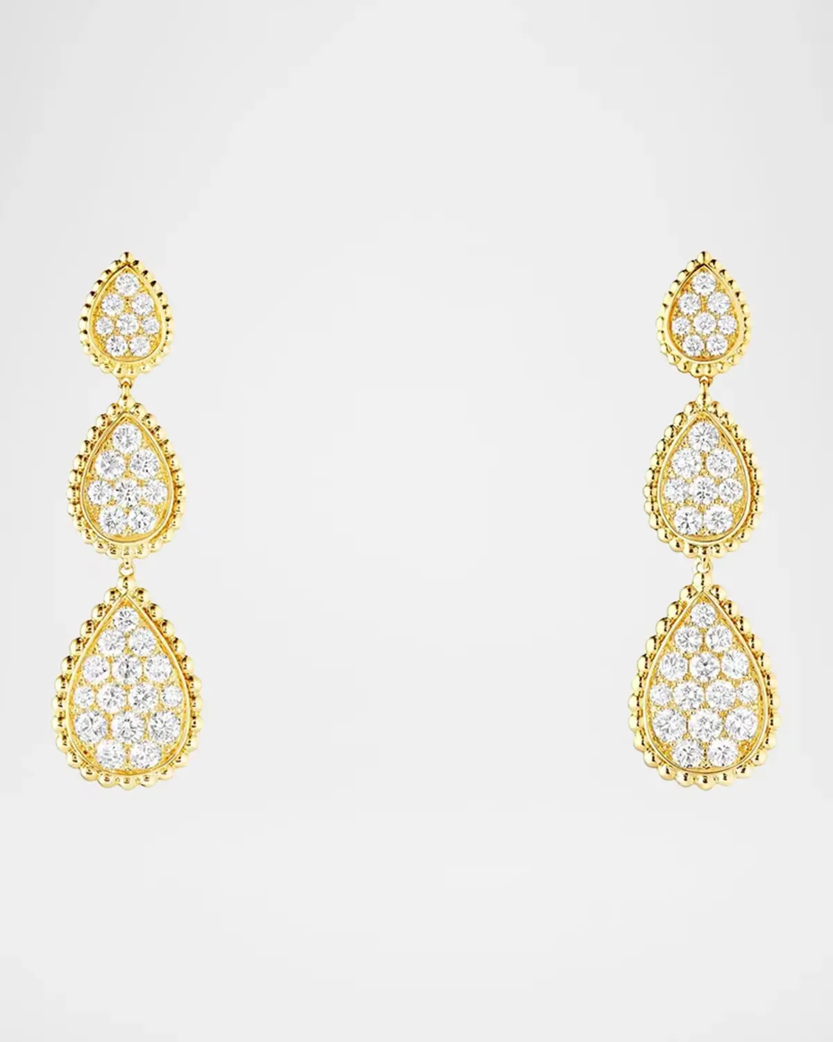 Serpent Boheme 18K Yellow Gold Multi Motifs Pendant Earrings by Boucheron