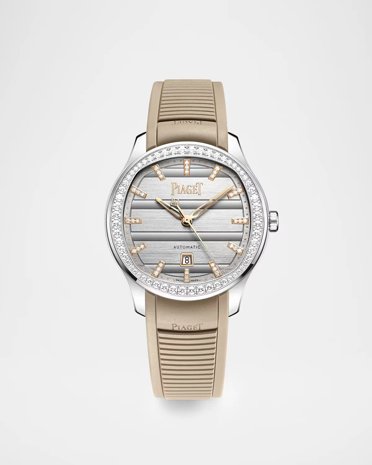 Polo Diamond Automatic Watch with Rubber Strap, 36mm by Piaget