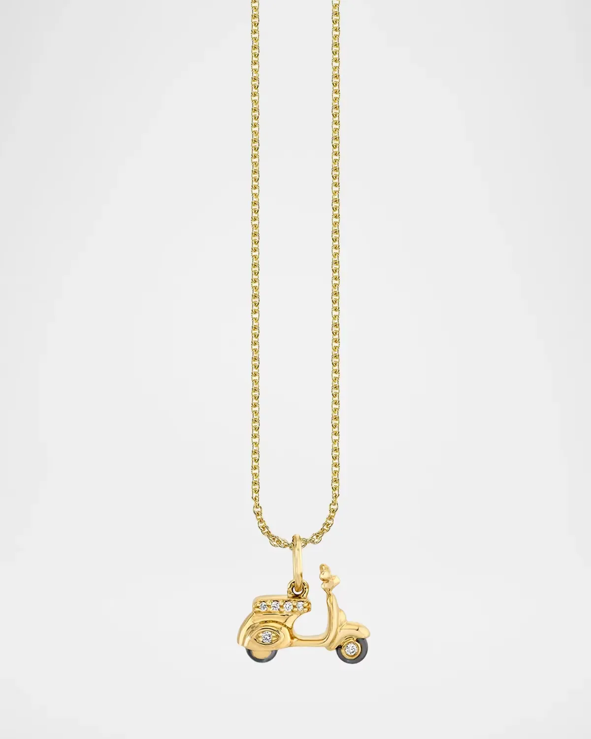 14K Diamond Scooter Charm Necklace 18L by Sydney Evan
