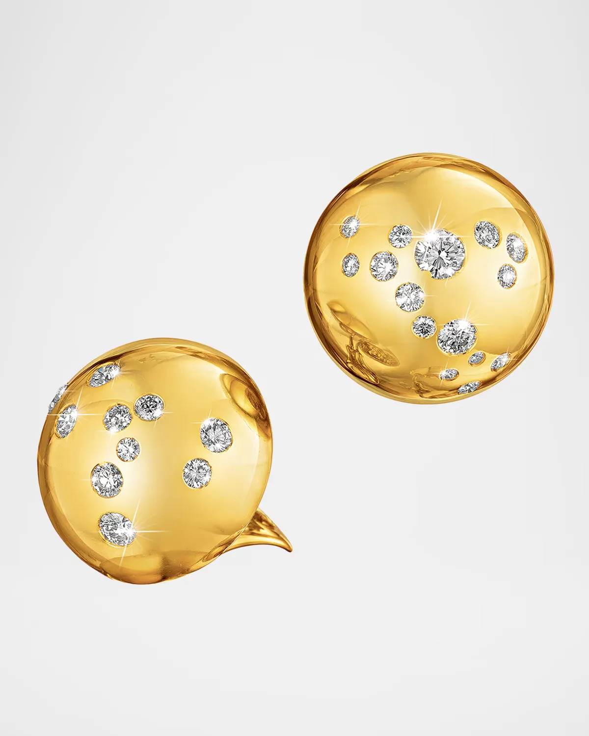 18K Yellow Gold Diamond Constellation Clip Earrings by Verdura