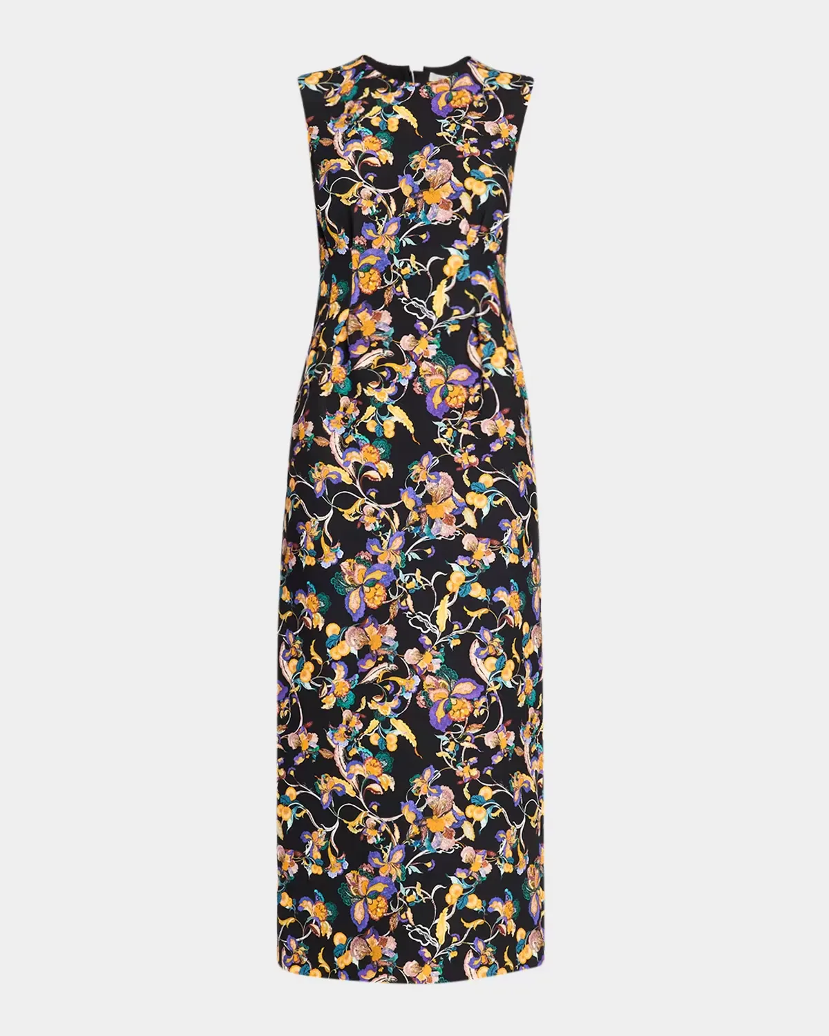 Ophelia Floral-Print Sleeveless Midi Dress