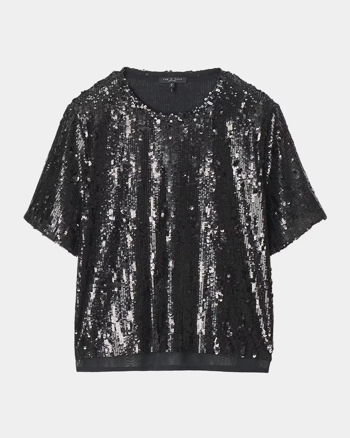 Cher Sequined Short-Sleeve Top