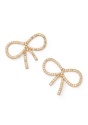 Pav Bow Post Earrings by Belk