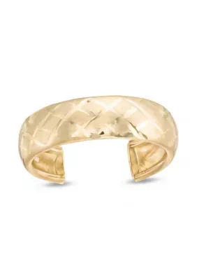 10K Solid Gold Diamond Toe Ring by Zahav Jewelry