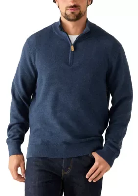 Textured 1/4 Zip Sweater