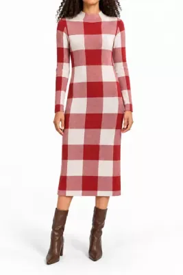 Casual Mockneck Midi Dress