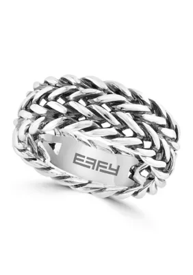 Braided Sterling Silver Ring Band by Effy
