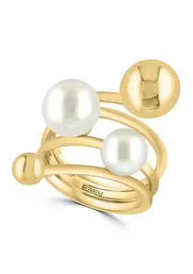 14K Yellow Gold Fresh Water Pearl Ring by Effy