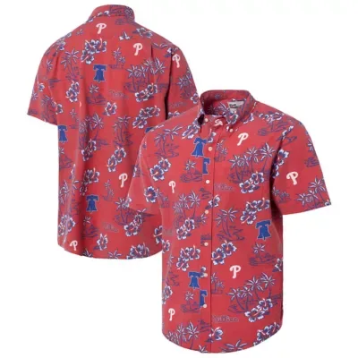 MLB Philadelphia Phillies Kekai Performance Tri-Blend Button-Down Shirt