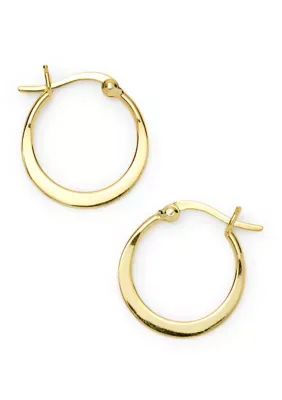 Plated Polished Hoop Earrings by Belk Silverworks