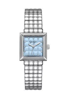 Crystal Dial Quilted Analog Watch by Jessica Simpson