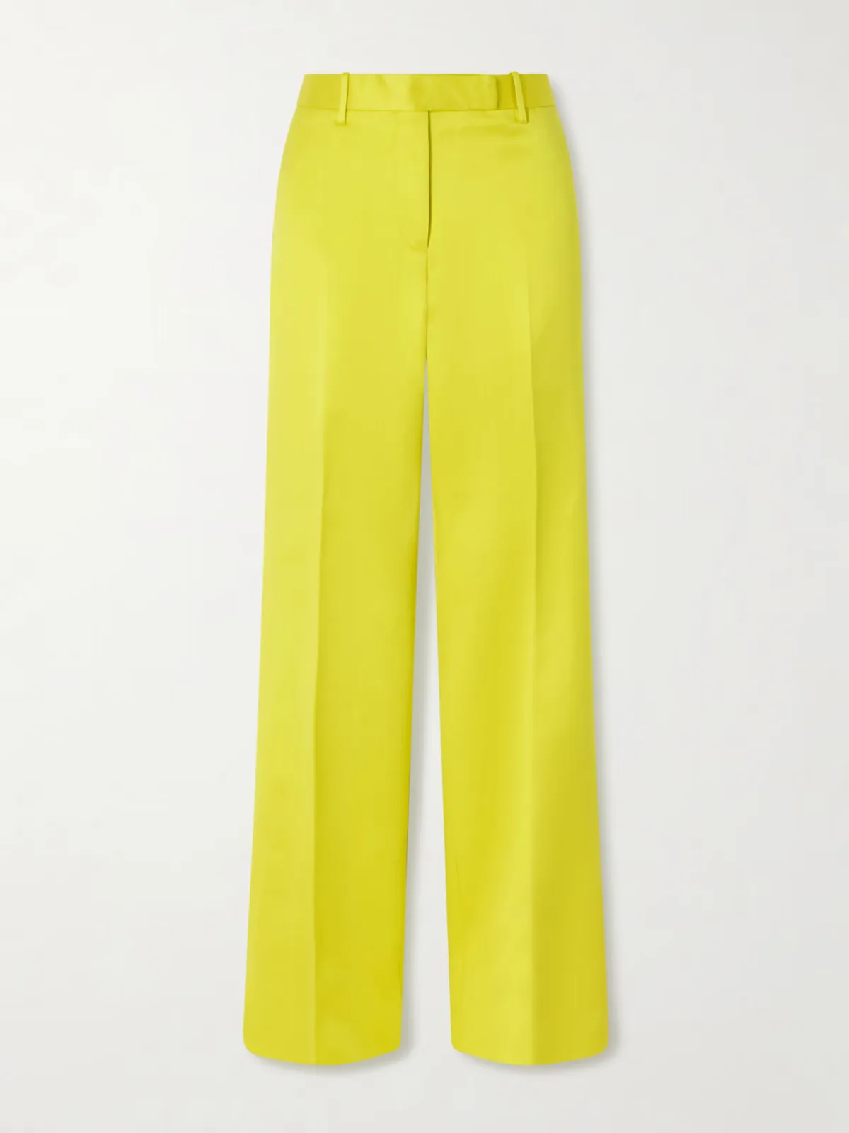 - Cotton And Silk-blend Duchesse Satin Straight-leg Pants -