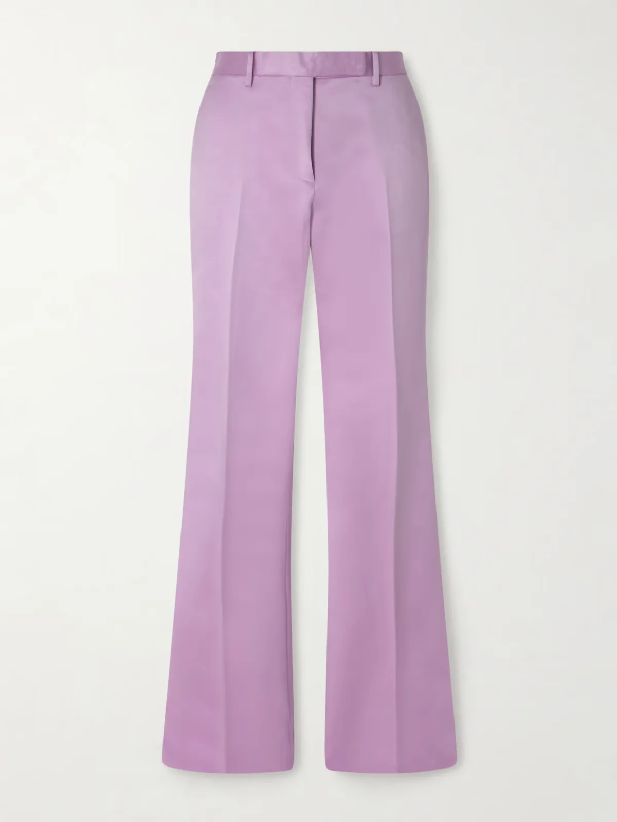 - Cotton And Silk-blend Duchesse Satin Straight-leg Pants -