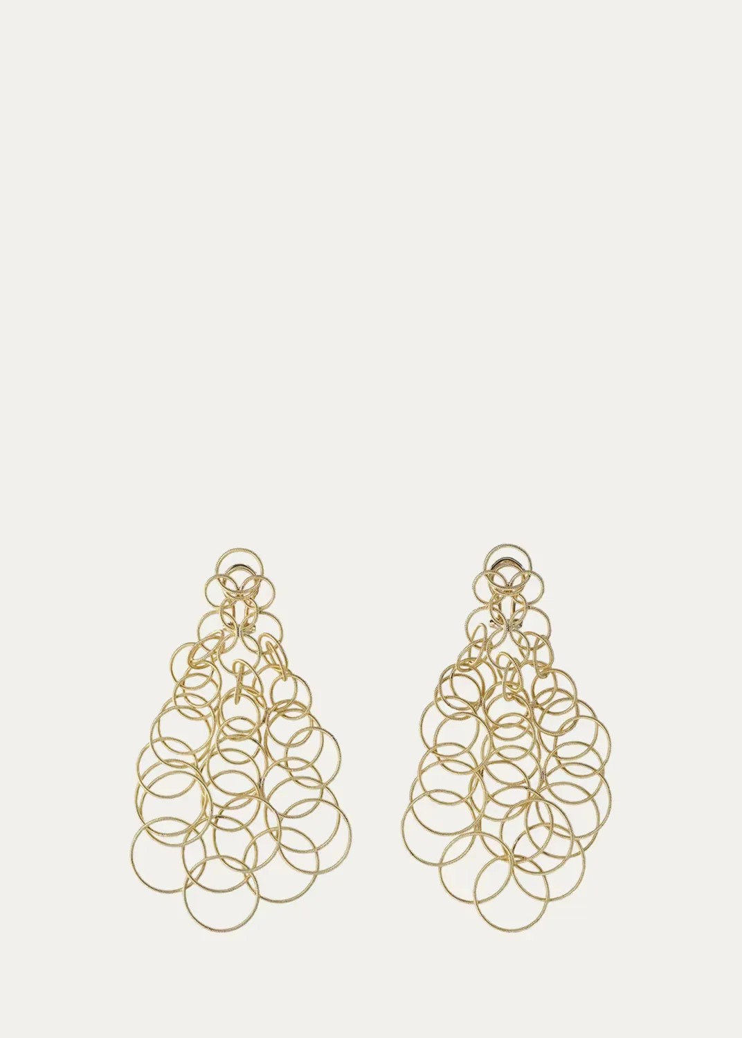 Hawaii 18K Yellow Gold Earrings with Hand-Twisted Threads