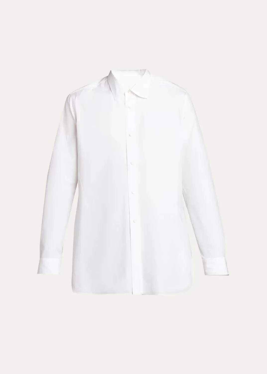 Cotton Relaxed Fit Button-Front Shirt