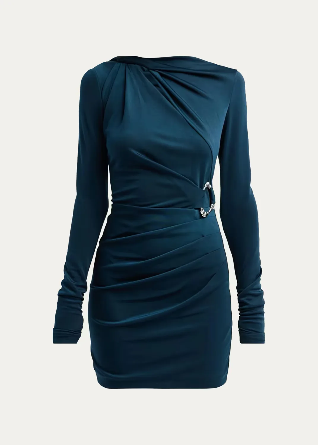 Kiana Gathered Stretch Jersey Mini Dress